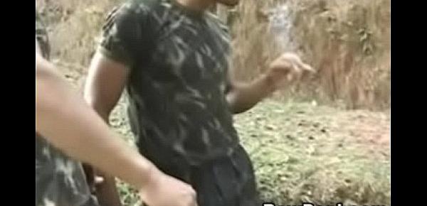  Two Hot Military Gays Jorge and Jose Fucking Each Other in the Jungle